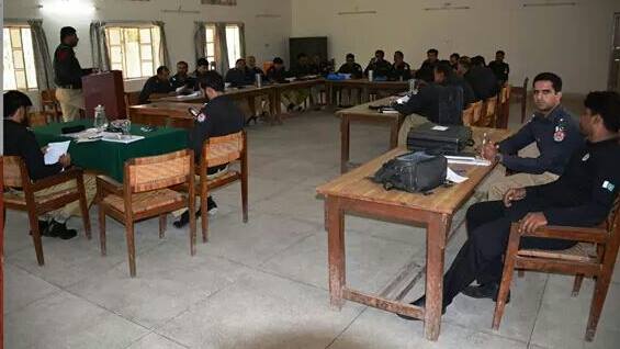 Delivering lecture on "Mobile forensic,Geo fancing,IMEI, IMSI,Cell ID,LAC ID,Location,Cell sector,MCC/MNC Codes,Mobile secrets Codes,MNP Network,Tracking summriese and analyzing CDR" to police officials during TOT and advance investigation course at police lines BAHAWALPUR